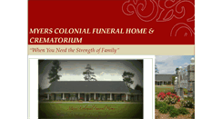 Desktop Screenshot of myers-colonialfuneralhome.com