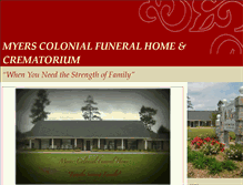 Tablet Screenshot of myers-colonialfuneralhome.com